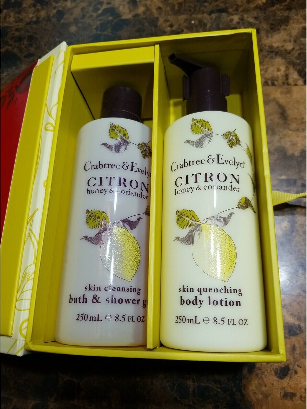 Crabtree Evelyn  Citron honey & Coriander  Duo Gift Set in Box - New
